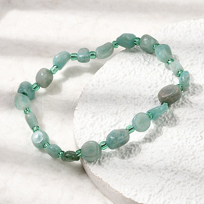 Natural Amazonite Beads Bracelets GG-CBA05D5-02A-07-1
