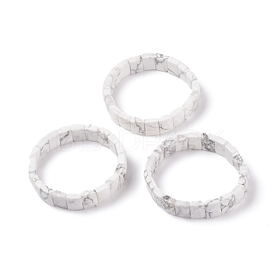 Natural Howlite Stretch Bracelets BJEW-F406-B21-1