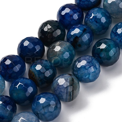 Natural Dragon Veins Agate(Dyed & Heated) Beads Strands G-K390-A06-01-1