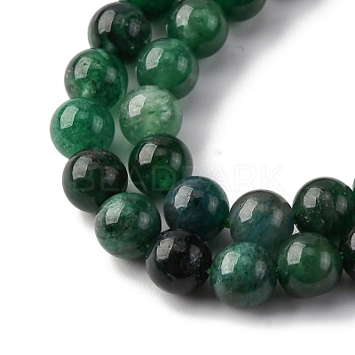 Natural Fuchsite Beads Strands G-K393-A02-6mm-1