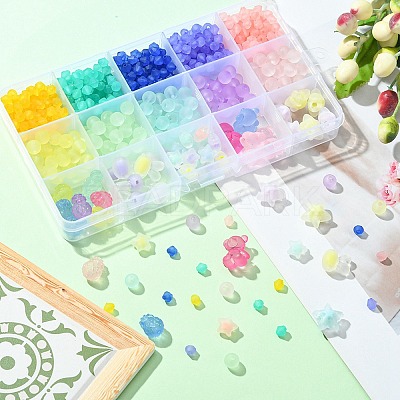 Frosted Acrylic Beads MACR-YW0002-41-1
