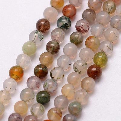 Natural Indian Agate Bead Strands G-K146-62-3mm-1