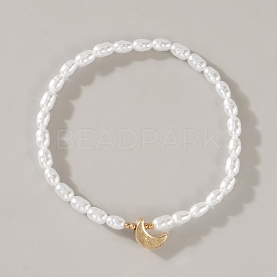 Adjustable Synthetic Non-magnetic Hematite & Imitation Pearl Beaded Stretch Bracelets for Women DB0694-7-1
