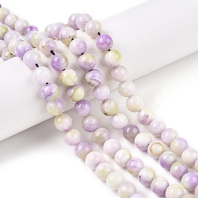 Dyed Natural White Jade Beads Strands G-T138-8mm-210-39-1