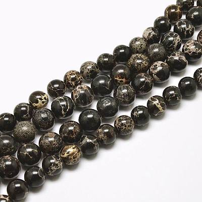 Natural Imperial Jasper Beads Strands X-G-I122-8mm-11-1