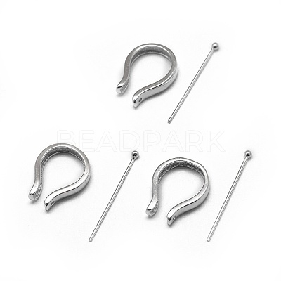 Rhodium Plated 925 Sterling Silver Pendant Bails STER-L057-081B-P-1
