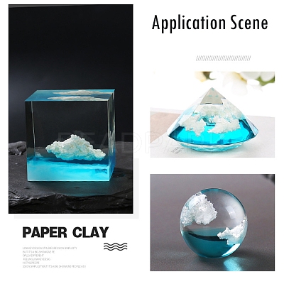 Cloud Paper Crane Ocean Fill Mud DIY-E032-04-1