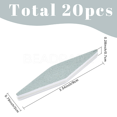 20Pcs PVC Sponge Silver Polishing Strips PVC-SC0001-18-1