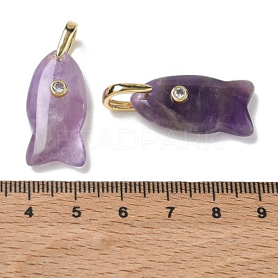 Natural Amethyst Pendants G-A297-01G-18-1