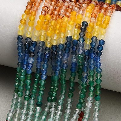 Gradient Color Natural Agate Beads Strands GG-CBA4399-A04-01B-1