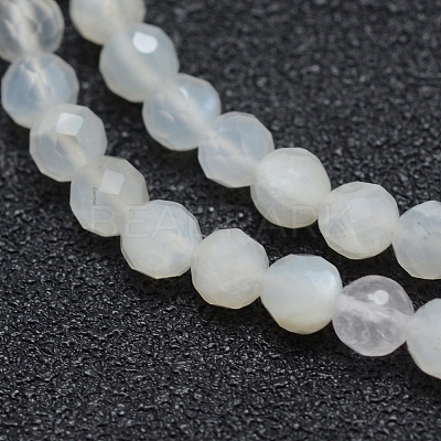 Natural White Moonstone Beads Strands G-E411-07-4mm-1