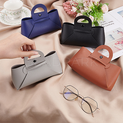 4Pcs 4 Colors Pouch Case Shape PVC Glasses Case AJEW-BC0004-10-1