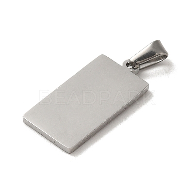 Non-Tarnish 304 Stainless Steel Stamping Blank Tag Pendants STAS-B053-03P-1