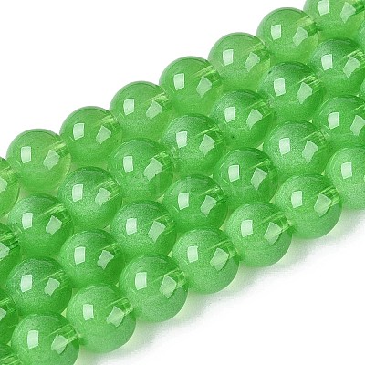 Transparent Glass Imitation Cat Eye Beads Strands GLAA-Q110-01B-08-1