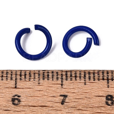 Spray Painted Iron Open Jump Rings IFIN-T017-04B-06-1