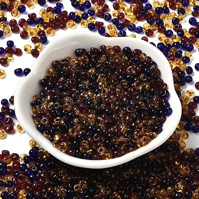 Transparent Colours Glass Seed Beads SEED-P006-02A-10-1