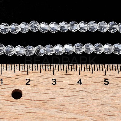 Electroplate Transparent Glass Beads Strands EGLA-A035-T4mm-A19-1