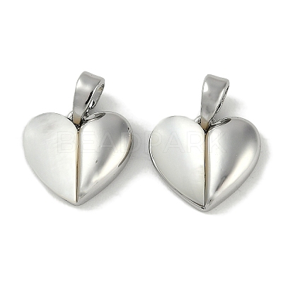 Brass Pave Natural Shell Heart Charms KK-P283-07P-1