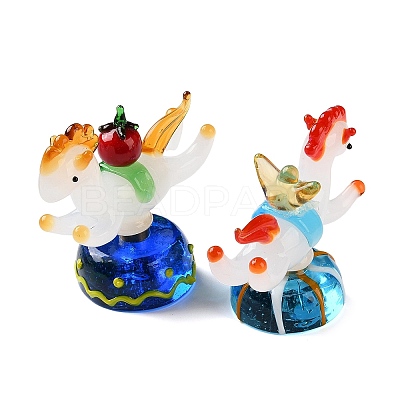 Handmade Lampwork Merry-go-round with Ingot & Tomato Figurines LA-CBADA4A-02-1