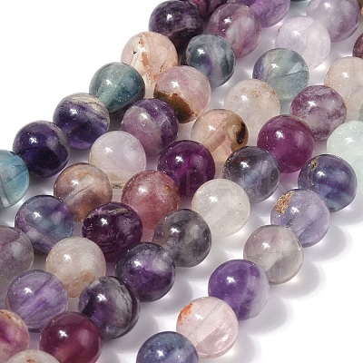 Natural Purple Fluorite Beads Strands G-G184-A01-01-1
