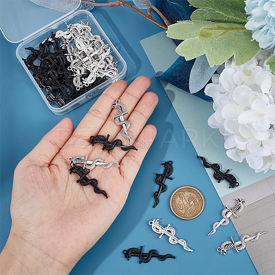 40Pcs 2 Colors Alloy Pendants FIND-UN0001-77-1
