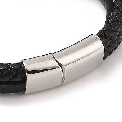 Braided Microfiber Leather Multi-strand Bracelets BJEW-B096-02B-1