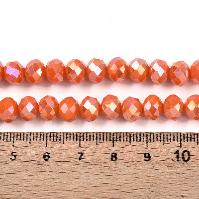 Electroplate Glass Beads Strands EGLA-A034-P8mm-B29-1
