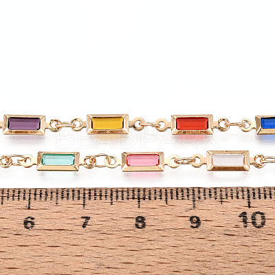 Handmade Brass Rectangle Link Chains CHC-N024-07KCG-1
