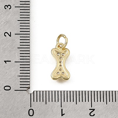 Brass Pave Clear Cubic Zirconia Charms CU-L001-07G-1