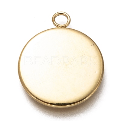 304 Stainless Steel Pendant Cabochon Settings STAS-Z030-01B-G-1