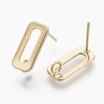 Brass Stud Earring Findings X-KK-T056-10G-NF-1