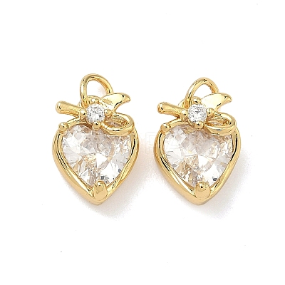 Brass Micro Pave Cubic Zirconia Pendants KK-A291-10G-03-1