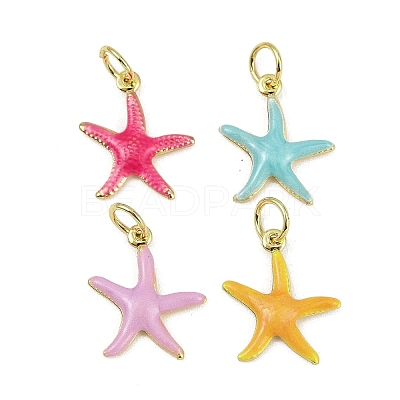 Brass Enamel Pendants KK-I358-001G-A-1