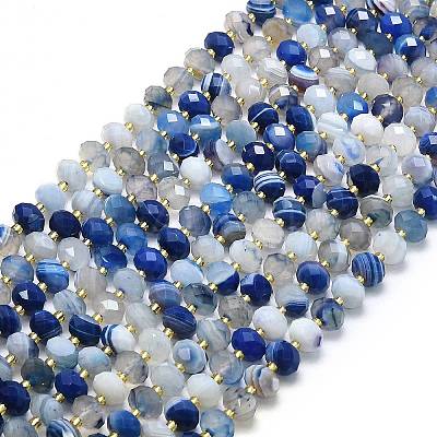 Natural Banded Agate Beads Strands G-P573-A10-01-1
