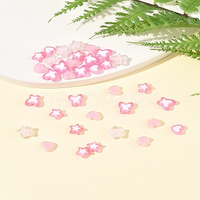 200Pcs 5 Styles Transparent Acrylic Beads TACR-FS0001-54A-1