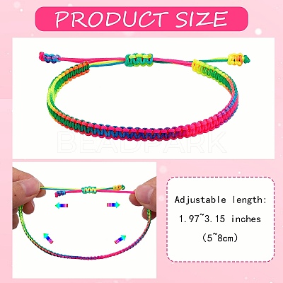 Braided Nylon Thread Cord Bracelets BJEW-SW00049-01-1