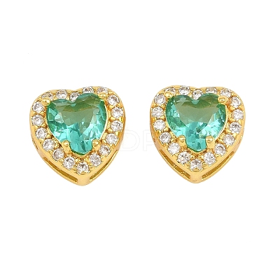 Brass Pave Cubic Zirconia Beads CU-CBA3D67-08G-1