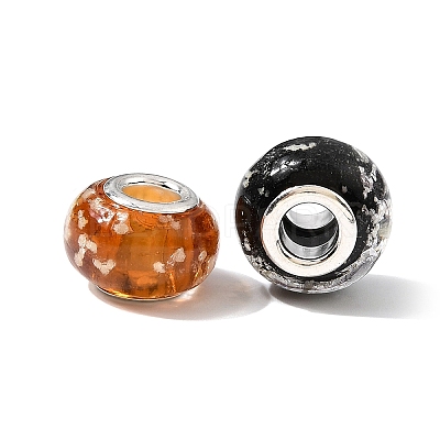 Glow In The Dark Handmade Luminous Style Lampwork Large Hole European Beads X-LPDL-R007-02-1