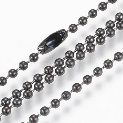 304 Stainless Steel Ball Chain Necklace MAK-R012-02B-1