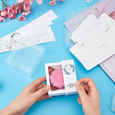 DIY Rectangle PVC with Paper Soap Packaging Boxes AJEW-WH0240-29-1