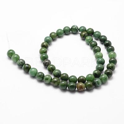 Natural African Jade Beads Strands X-G-D840-53-6mm-A-1