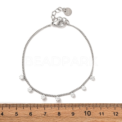 304 Stainless Steel Charm Bracelets BJEW-A047-02P-1