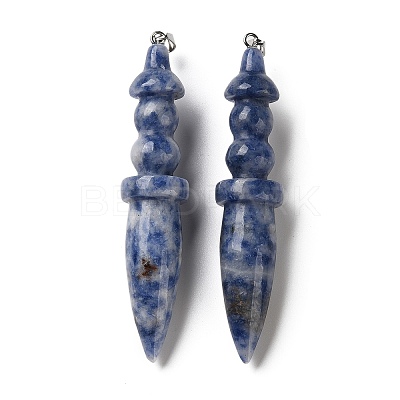 Natural Blue Spot Jasper Big Pendants G-H338-03P-05-1