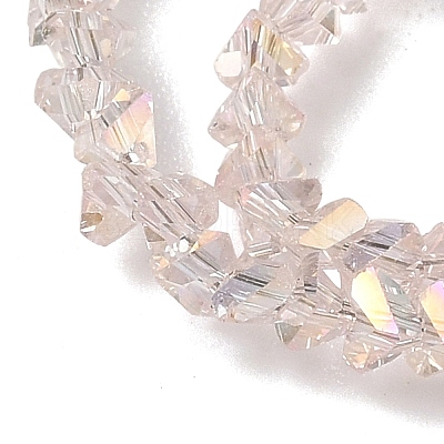 Electroplate Transparent Glass Beads Strands EGLA-P061-04C-AB02-1