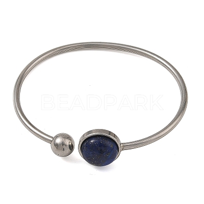 304 Stainless Steel Cuff Bangles for Women BJEW-JB14327-1