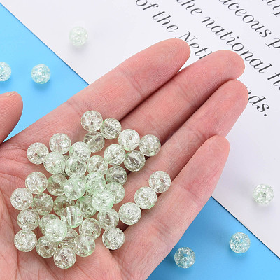 Transparent Crackle Acrylic Beads MACR-S373-66-N03-1