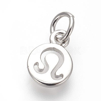 Brass Charms ZIRC-E152-39G-P-RS-1