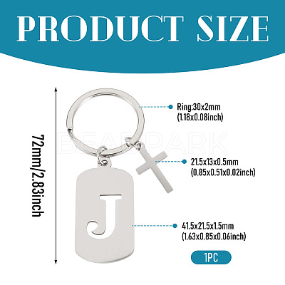 1Pc Stainless Steel Keychains KEYC-TADJ0001-08J-1