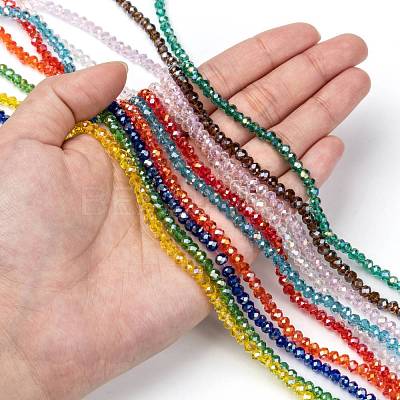 Electroplate Glass Beads Strands EGLA-X0007-01B-4mm-1