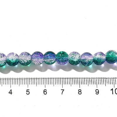 Crackle Glass Beads Strands X-CCG-C002-8mm-03-1
